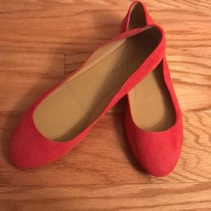 Talbots coral nubuck suede flats